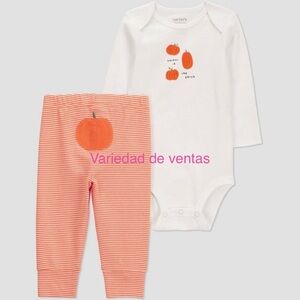 Carter's Just One You Baby 2pc Pumpkin Top& Bottom Set